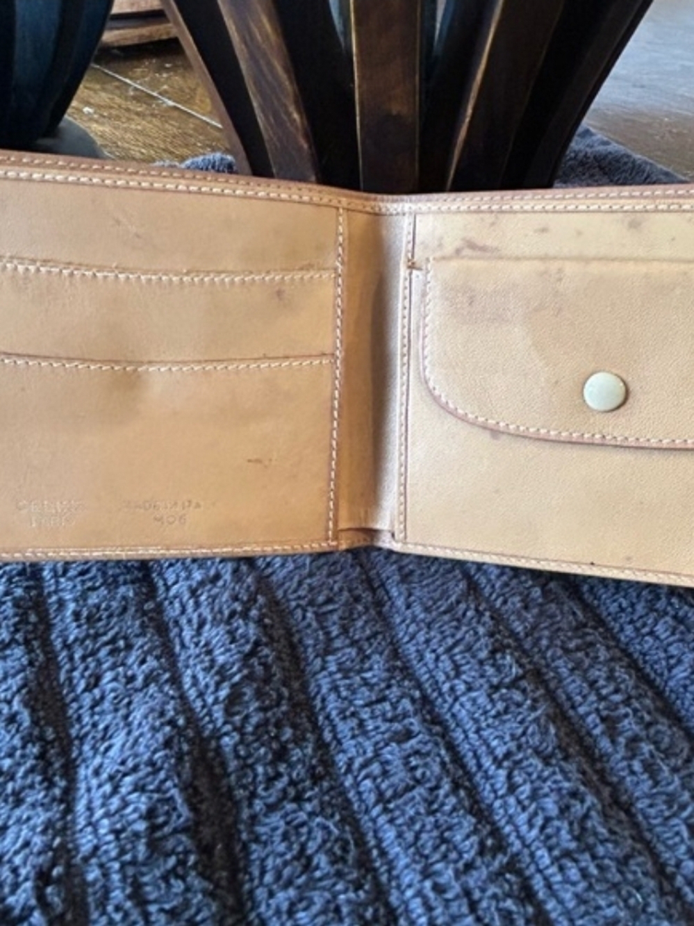 Celine Triomphe Pattern Bifold Wallet in Brown - Picture 7 of 7
